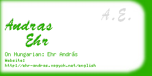 andras ehr business card